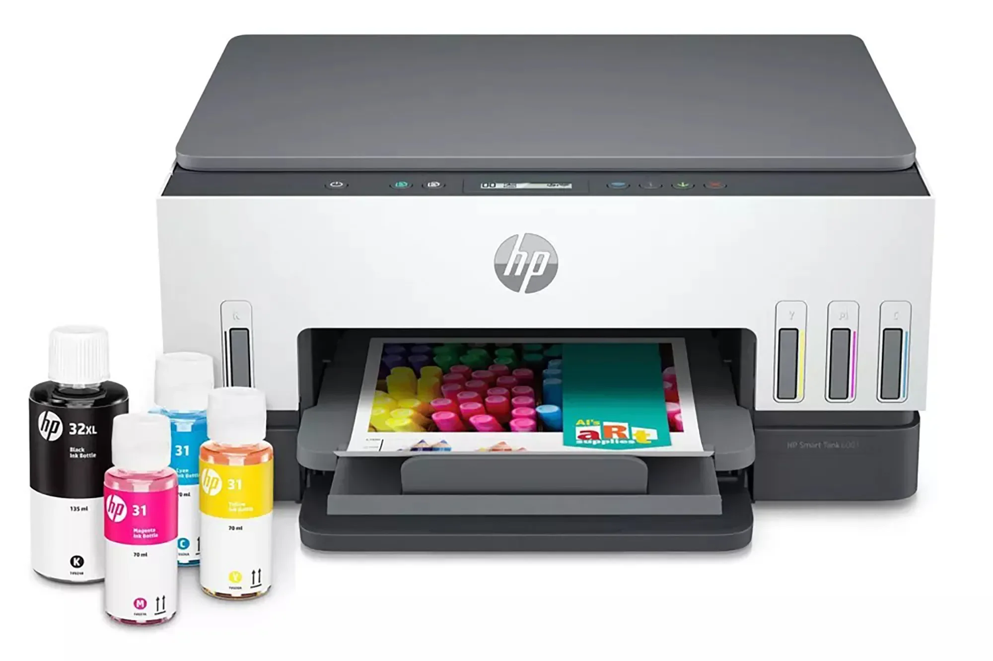 МФУ струйное HP Smart Tank 670, A4, цветной, печ. до 12 стр/мин., 4800x1200 dpi (печ.), 1200x1200 dpi (скан.), Bluetooth, USB Type-A, Wi-Fi