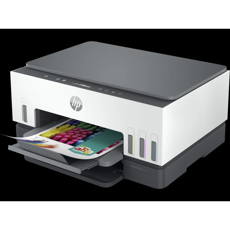 МФУ струйное HP Smart Tank 670, A4, цветной, печ. до 12 стр/мин., 4800x1200 dpi (печ.), 1200x1200 dpi (скан.), Bluetooth, USB Type-A, Wi-Fi