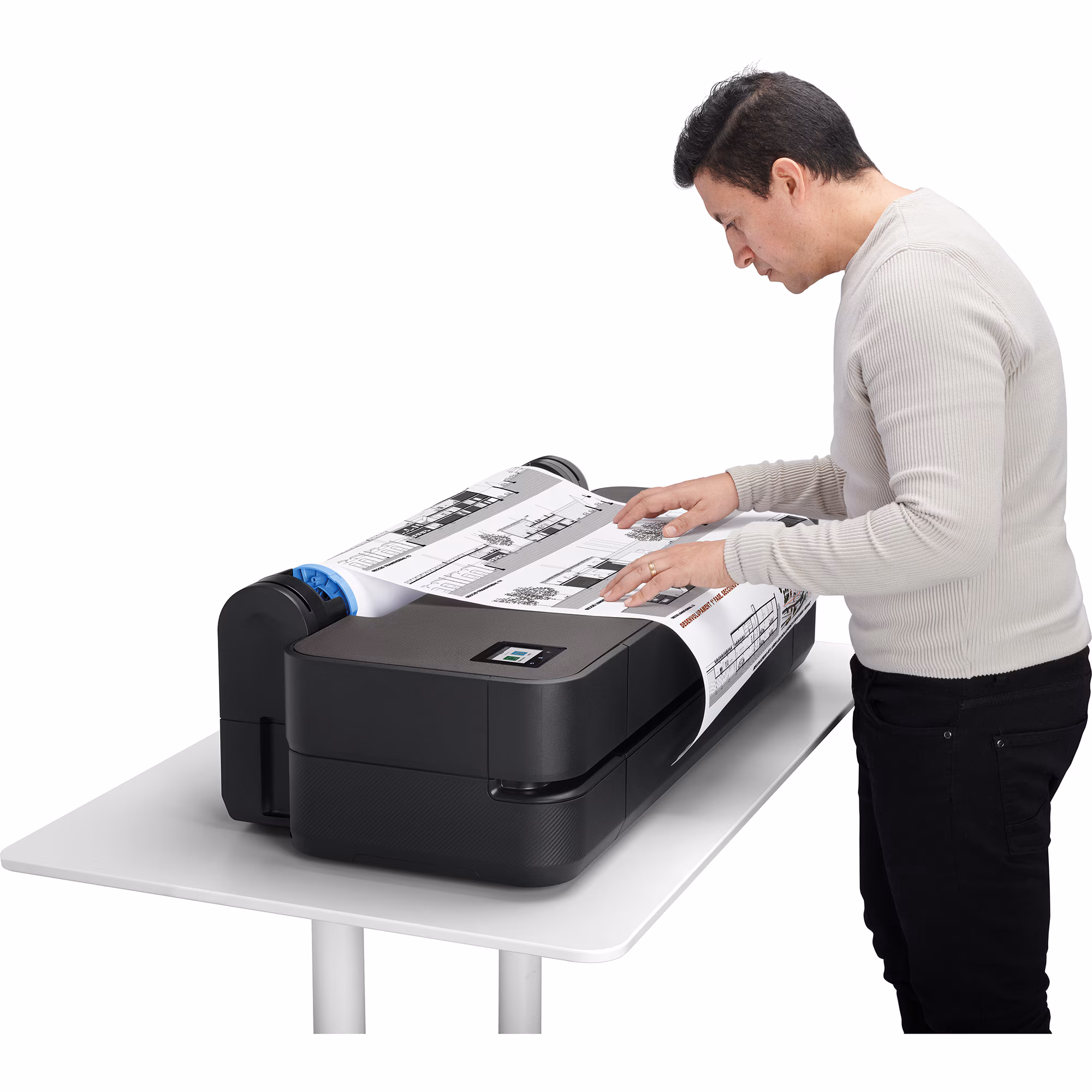 Плоттер струйный HP Designjet T230 (5HB07A), A1, 24", 610 мм, цветной, 2400x1200 dpi, USB, Gigabit Ethernet, WiFi