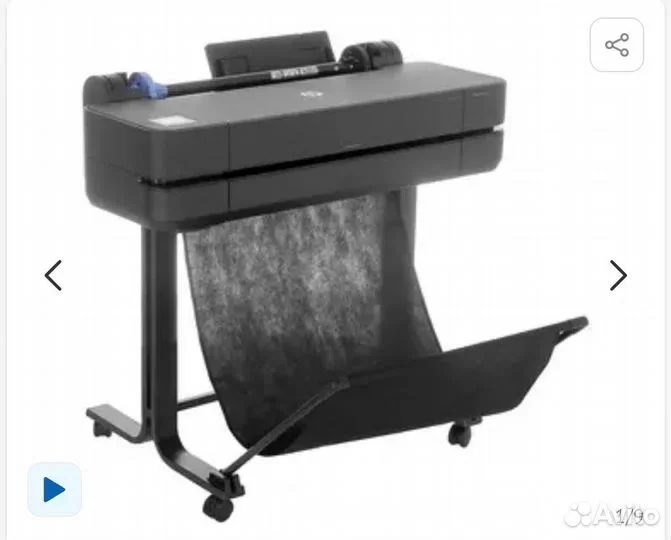 Плоттер струйный HP Designjet T630, A1, цветной, 24", 610 мм, 2400x1200 dpi, USB, Gigabit Ethernet, WiFi