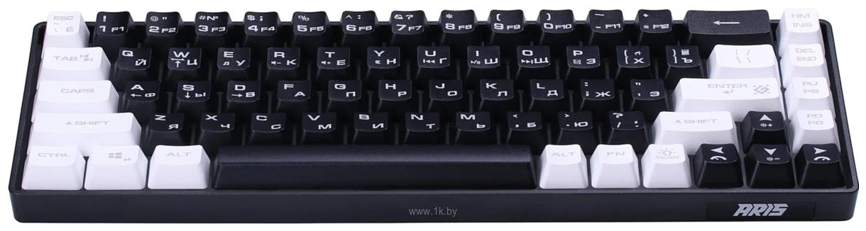 Игровая клавиатура проводная Defender Aris GK-349 RU,бел/черный,68кн+FN,радуж,1.5м