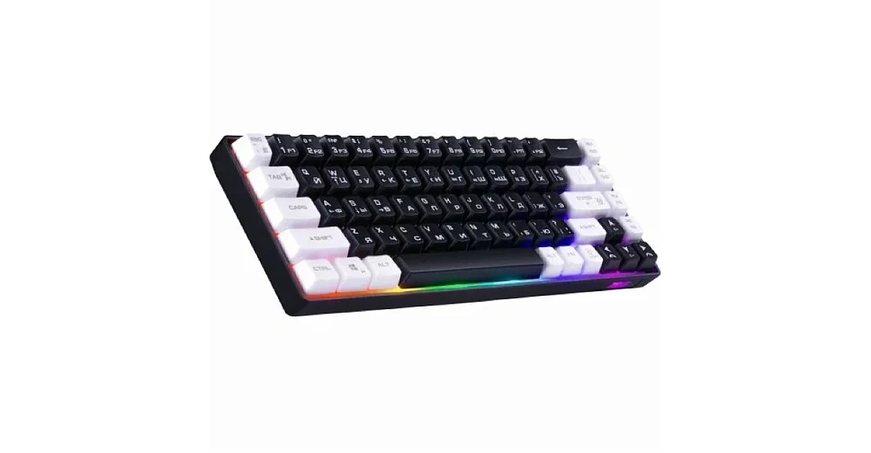 Игровая клавиатура проводная Defender Aris GK-349 RU,бел/черный,68кн+FN,радуж,1.5м