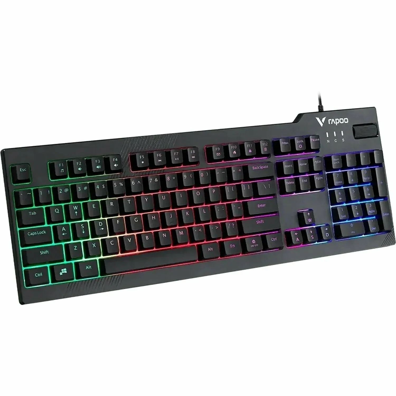 Игровая клавиатура проводная RAPOO V50S, цвет - черный