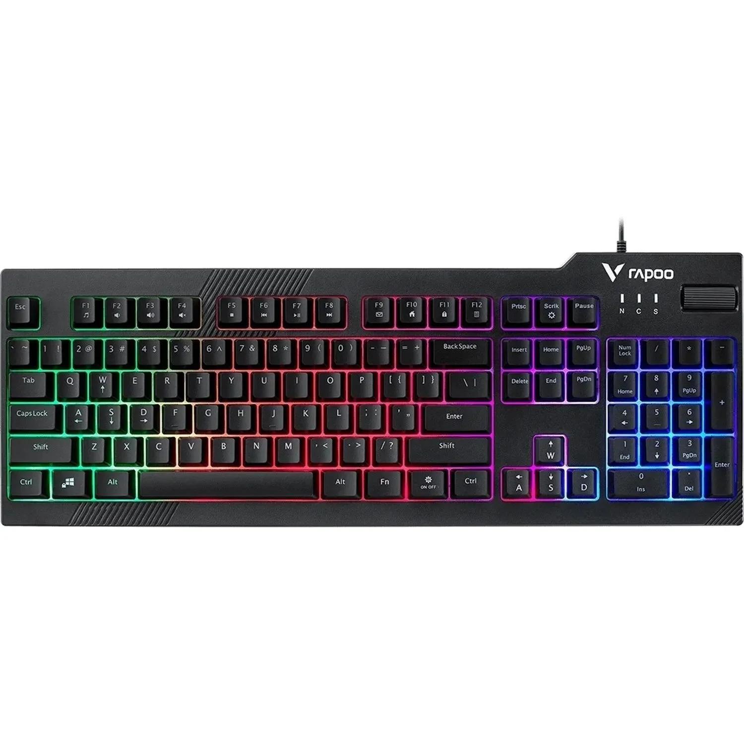 Игровая клавиатура проводная RAPOO V50S, цвет - черный