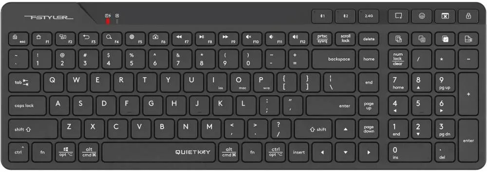 Клавиатура A4Tech FBK27C AS беспроводная, Bluetooth, радиоканал, чёрный