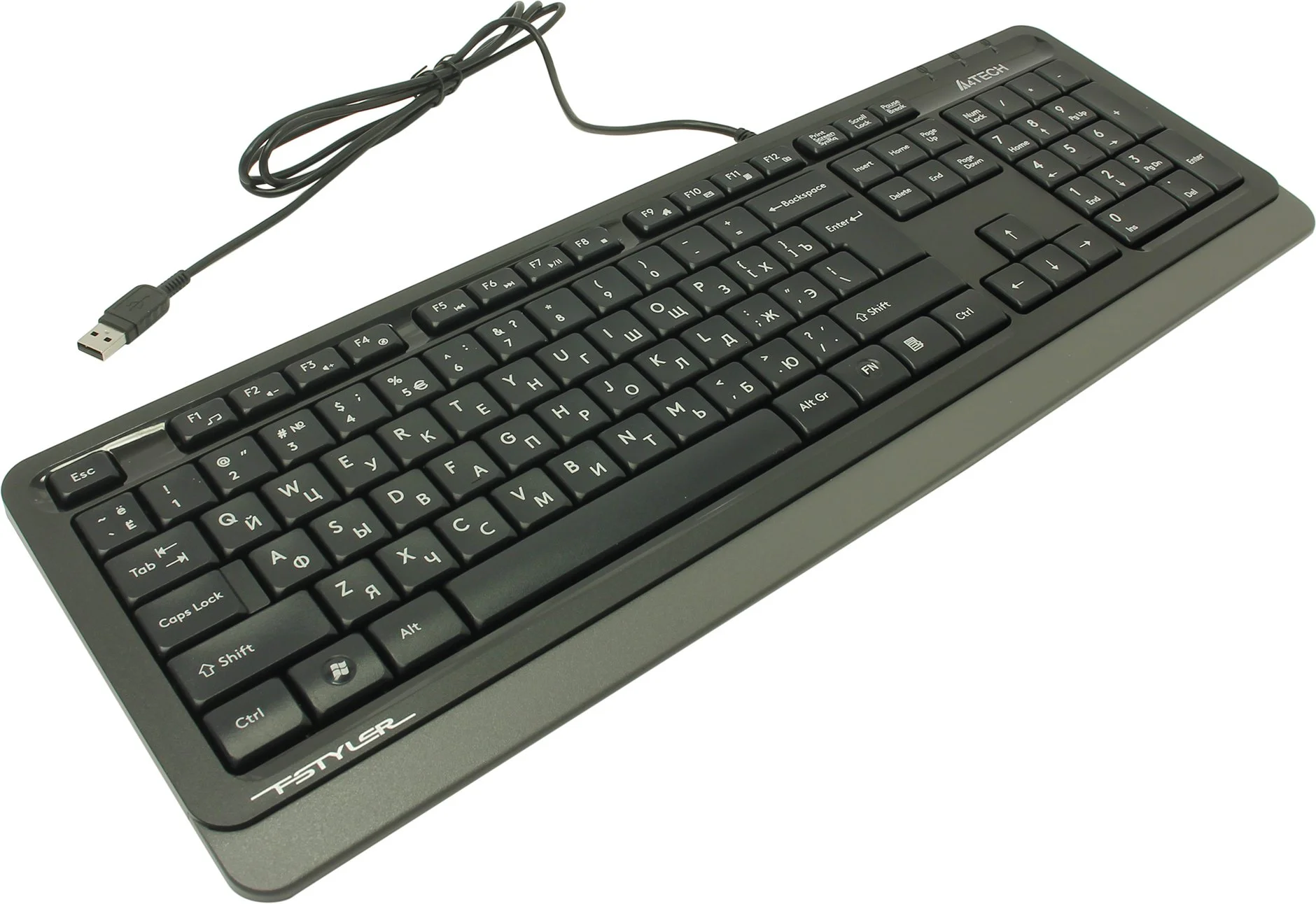Клавиатура A4Tech Fstyler FK20 проводная, USB Type-A, серый