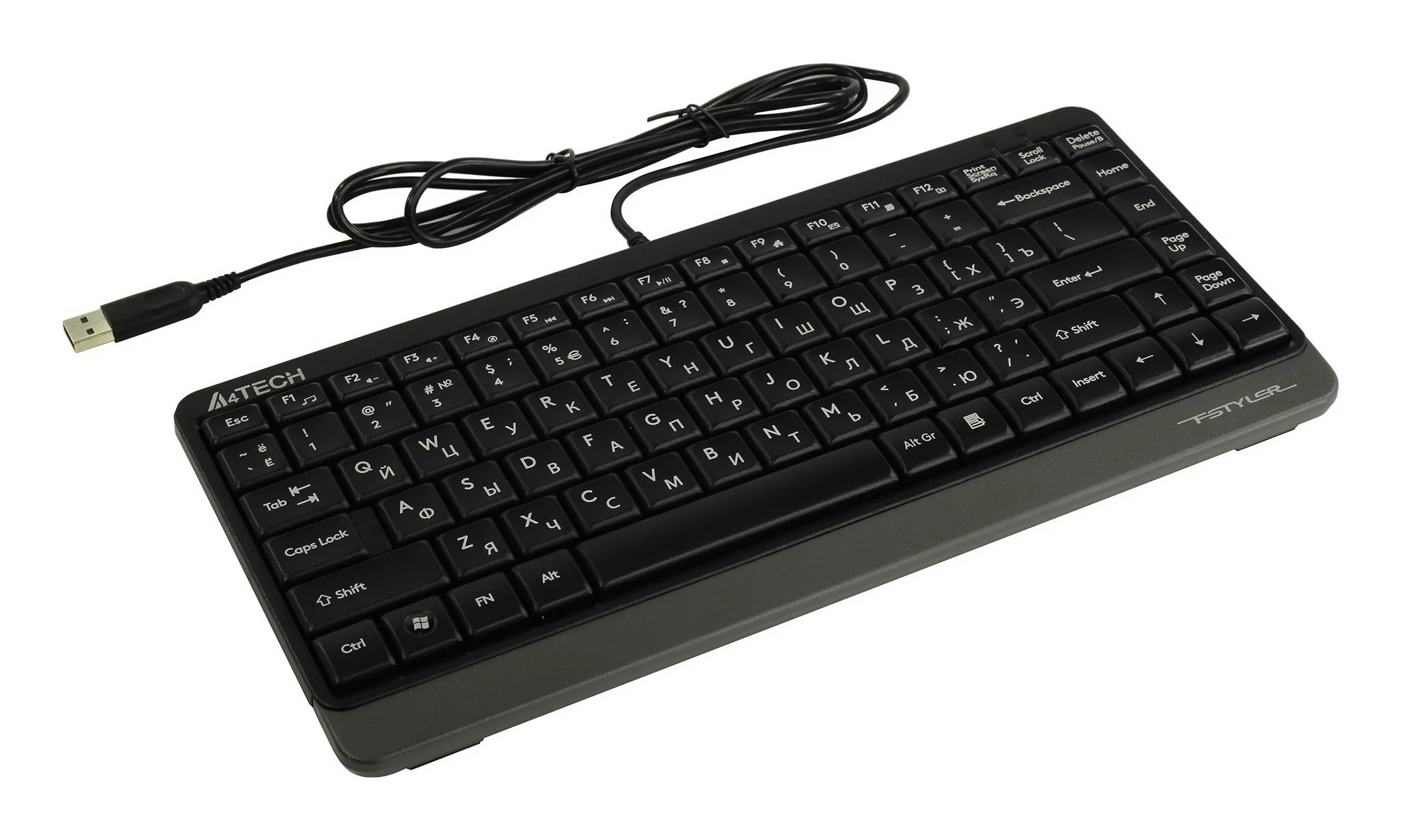 Клавиатура A4Tech Fstyler FK20 проводная, USB Type-A, серый