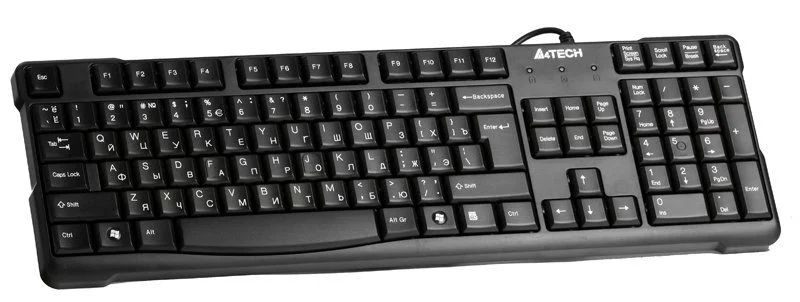 Клавиатура A4Tech KR-750 проводная, USB Type-A, чёрный