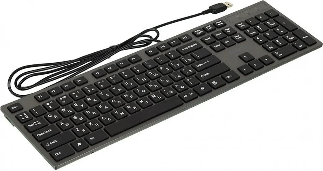 Клавиатура A4Tech KV-300H проводная, USB Type-A, серый