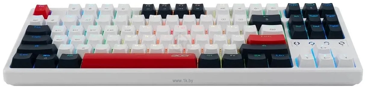 Клавиатура Acer Nitro OKR400 механическая черный USB беспроводная BT/Radio Multimedia for gamer LED (ZL.KBDEE.01A) кабель 1.5м