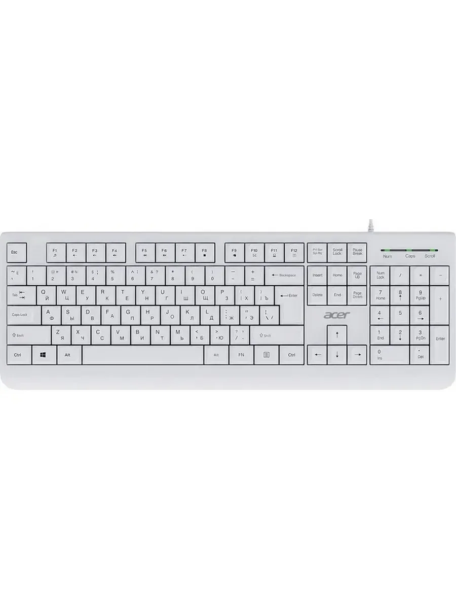 Клавиатура Acer OKW400 проводная, USB Type-A, черный
