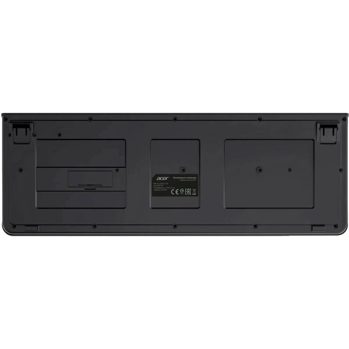 Клавиатура Acer OKW400 проводная, USB Type-A, черный