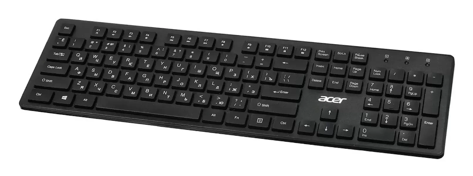 Клавиатура Acer OKW501 черный USB Multimedia (ZL.KBDEE.01U) кабель 1.8м