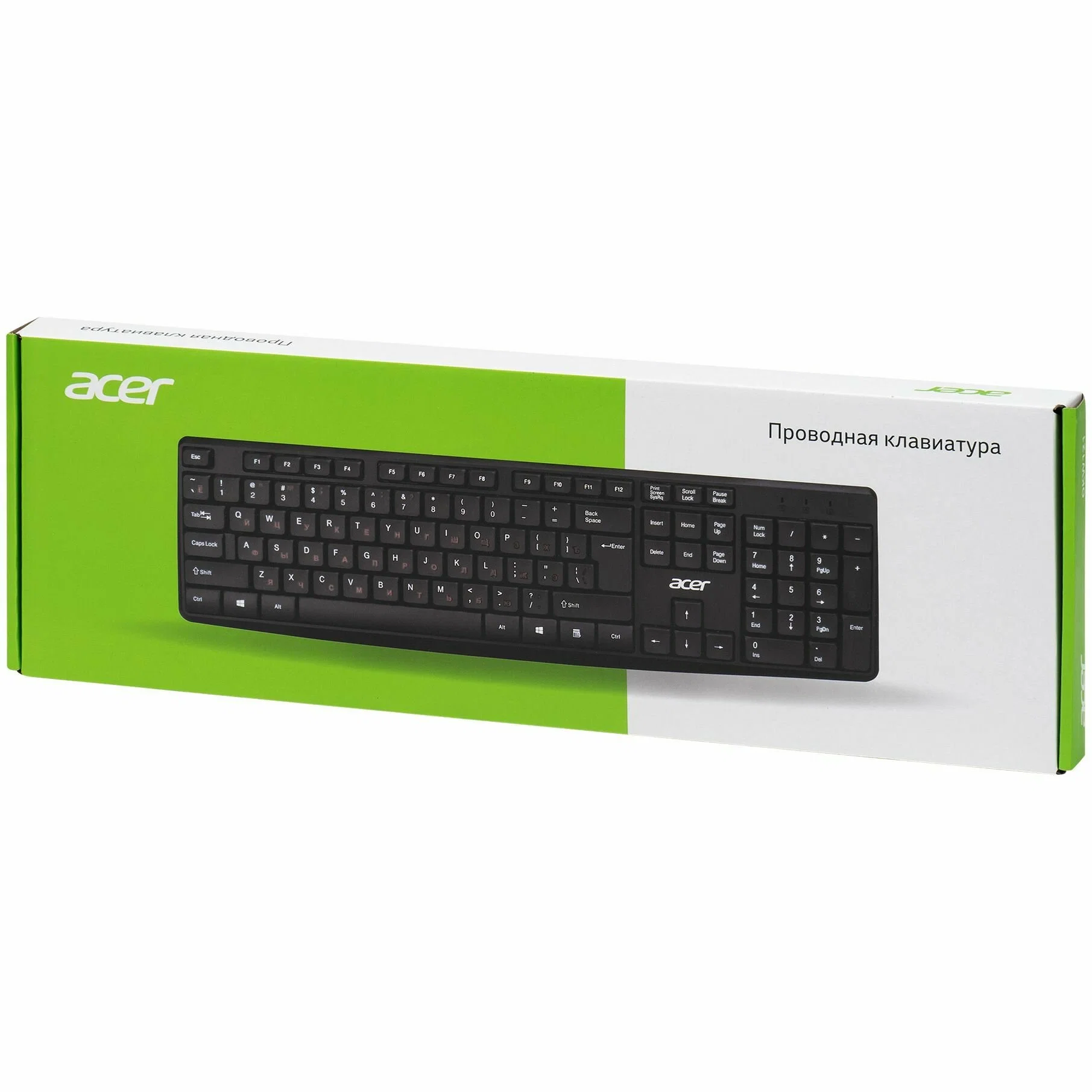 Клавиатура Acer OKW501 черный USB Multimedia (ZL.KBDEE.01U) кабель 1.8м