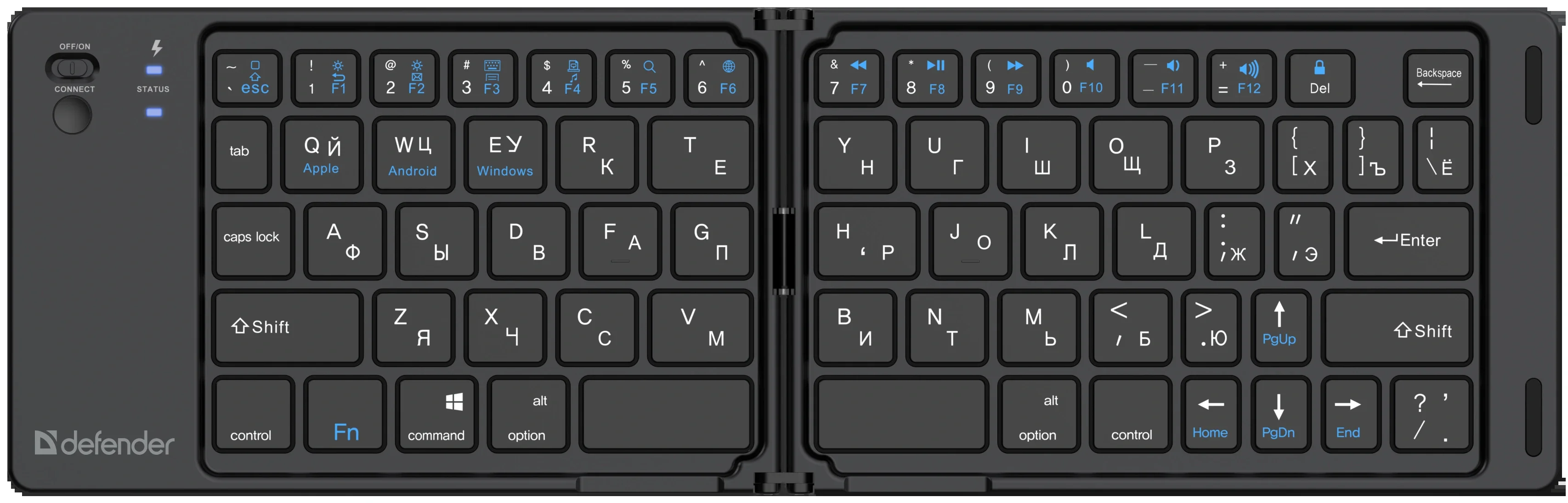 Клавиатура Defender Enigma SB-094 беспроводная, Bluetooth, чёрный