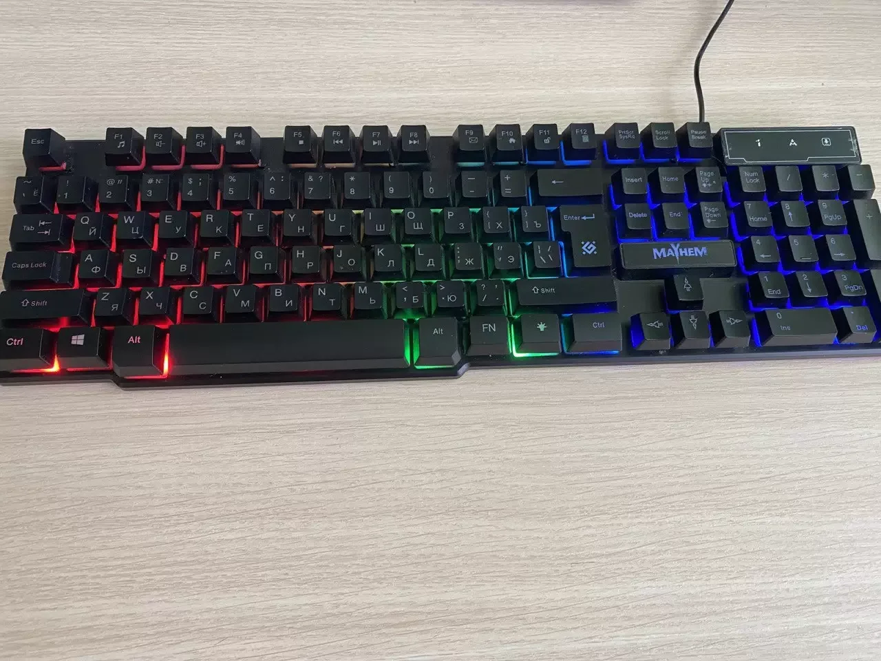 Клавиатура Defender Mayhem GK-360DL проводная, USB Type-A, чёрный