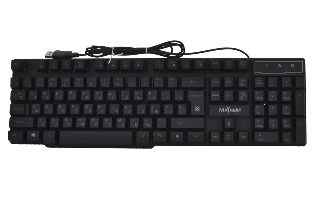 Клавиатура Defender Mayhem GK-360DL проводная, USB Type-A, чёрный