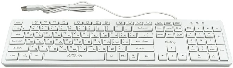 Клавиатура Dialog KGK-17U проводная, USB Type-A, белый