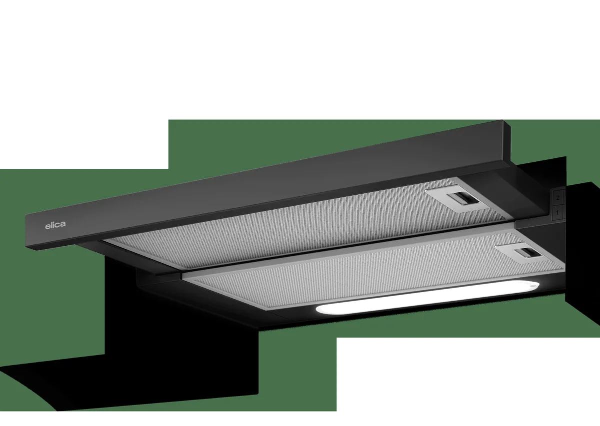 Вытяжка встраиваемая Elica Elite 14 Lux BL/A/60 черный управление: кнопочное (1 мотор)