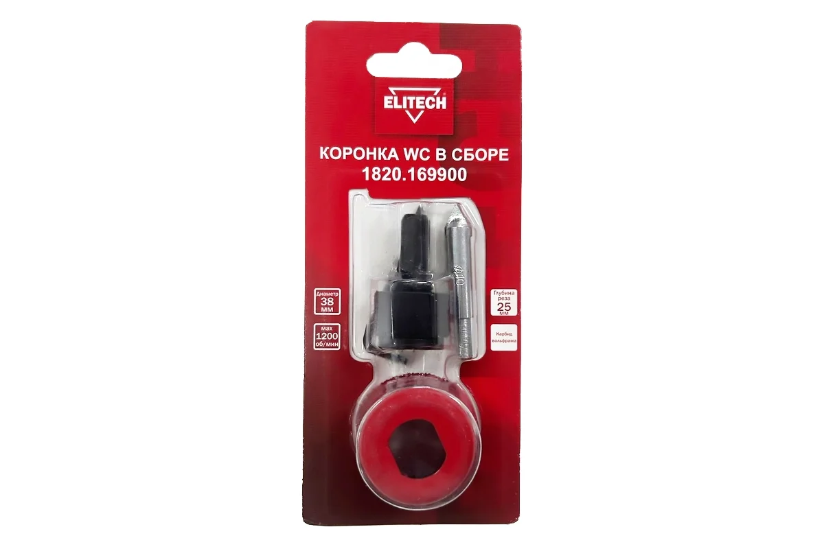 Коронка Elitech 1820.122200 универсал. Д=40мм (1пред.) для угл.шлифм.