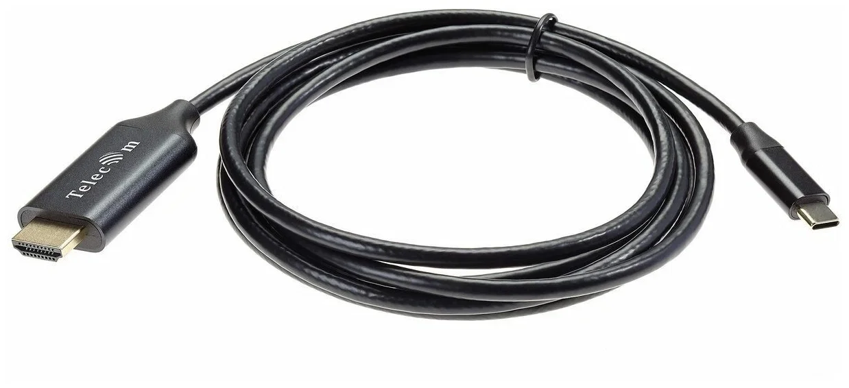 Кабель-адаптер USB3.1 Type-Cm --> HDMI A(m) 4K@60Hz, 1.8m, Telecom <TCC008T-1.8M>