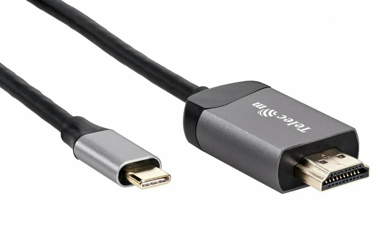 Кабель-адаптер USB3.1 Type-Cm --> HDMI A(m) 4K@60Hz, 1.8m, Telecom <TCC008T-1.8M>