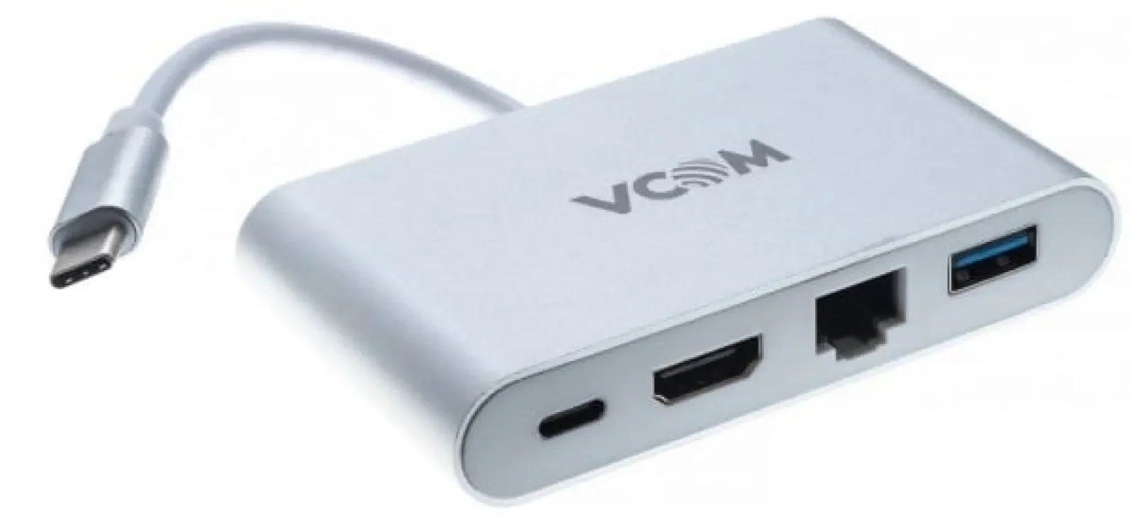 Кабель-адаптер USB3.1 Type-CM-->HDMI+USB3.0+RJ45+PD charging VCOM <CU455>