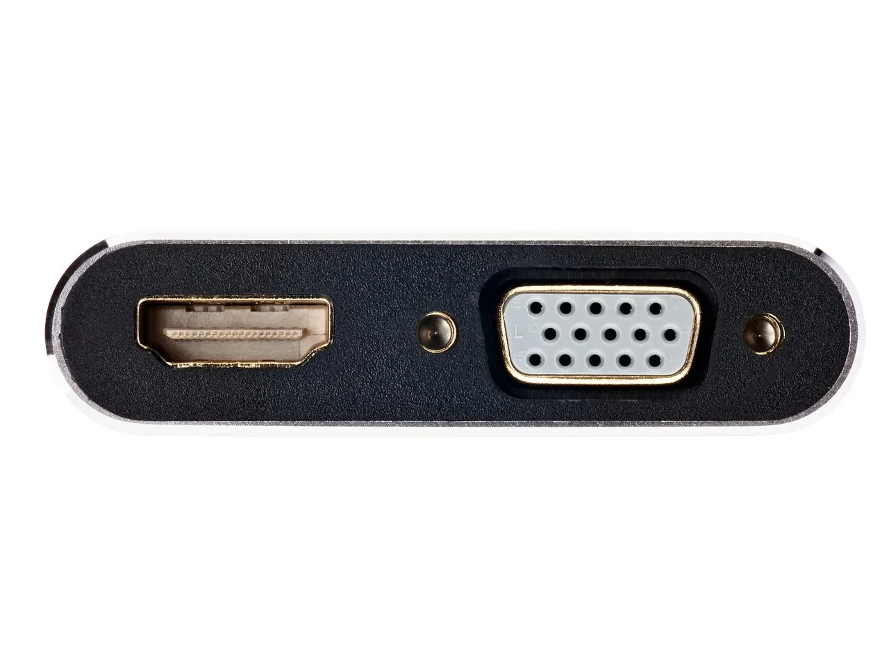 Кабель-концентратор USB3.1 TypeCm -->HDMI+USB3.0+PD+VGA Alum Grey 4K@30Hz, Telecom<TUC055>