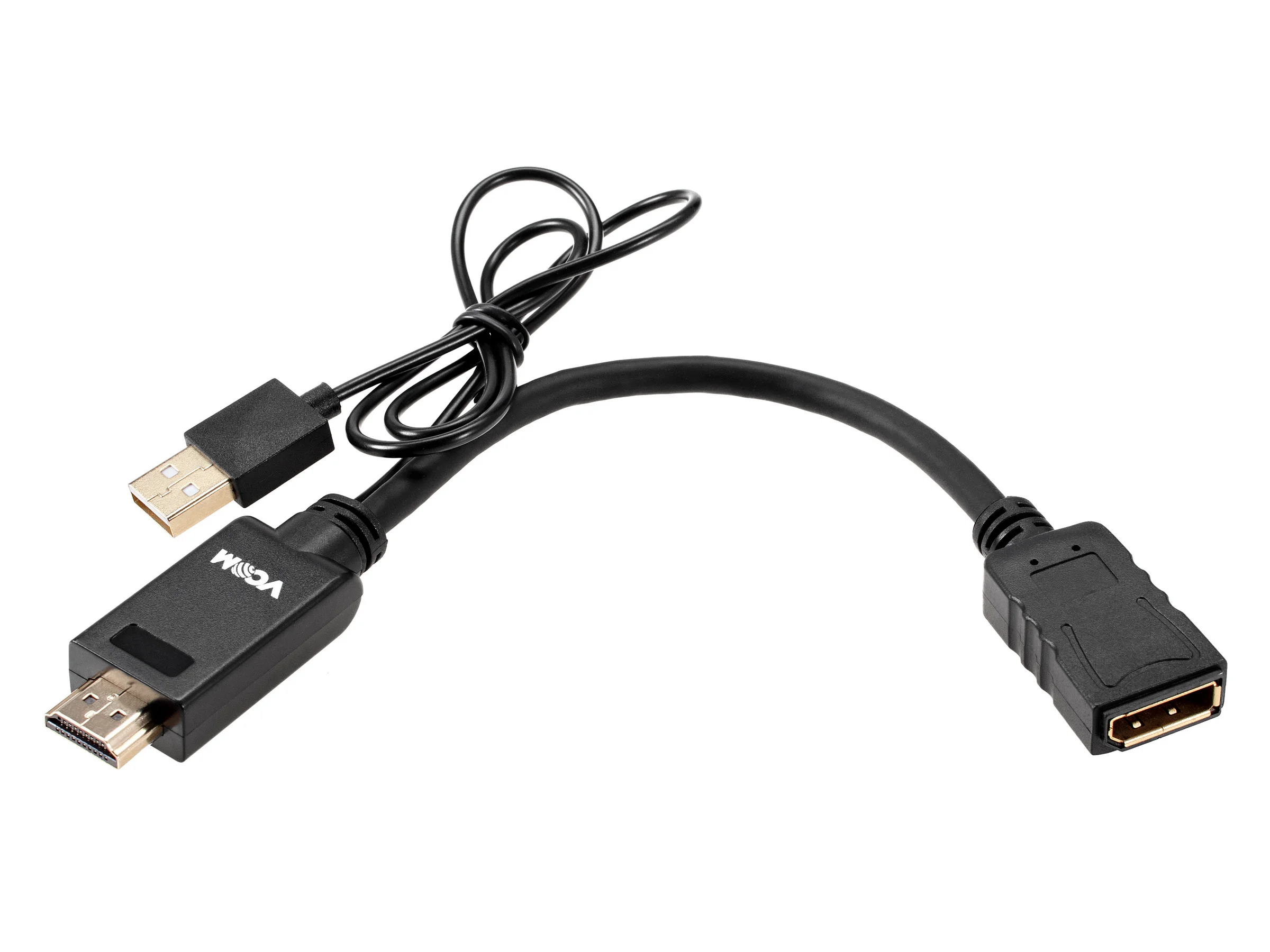 Кабель-переходник HDMI(M) +USB---> DP(F) 0.15m  4K*60Hz VCOM<CG599E>