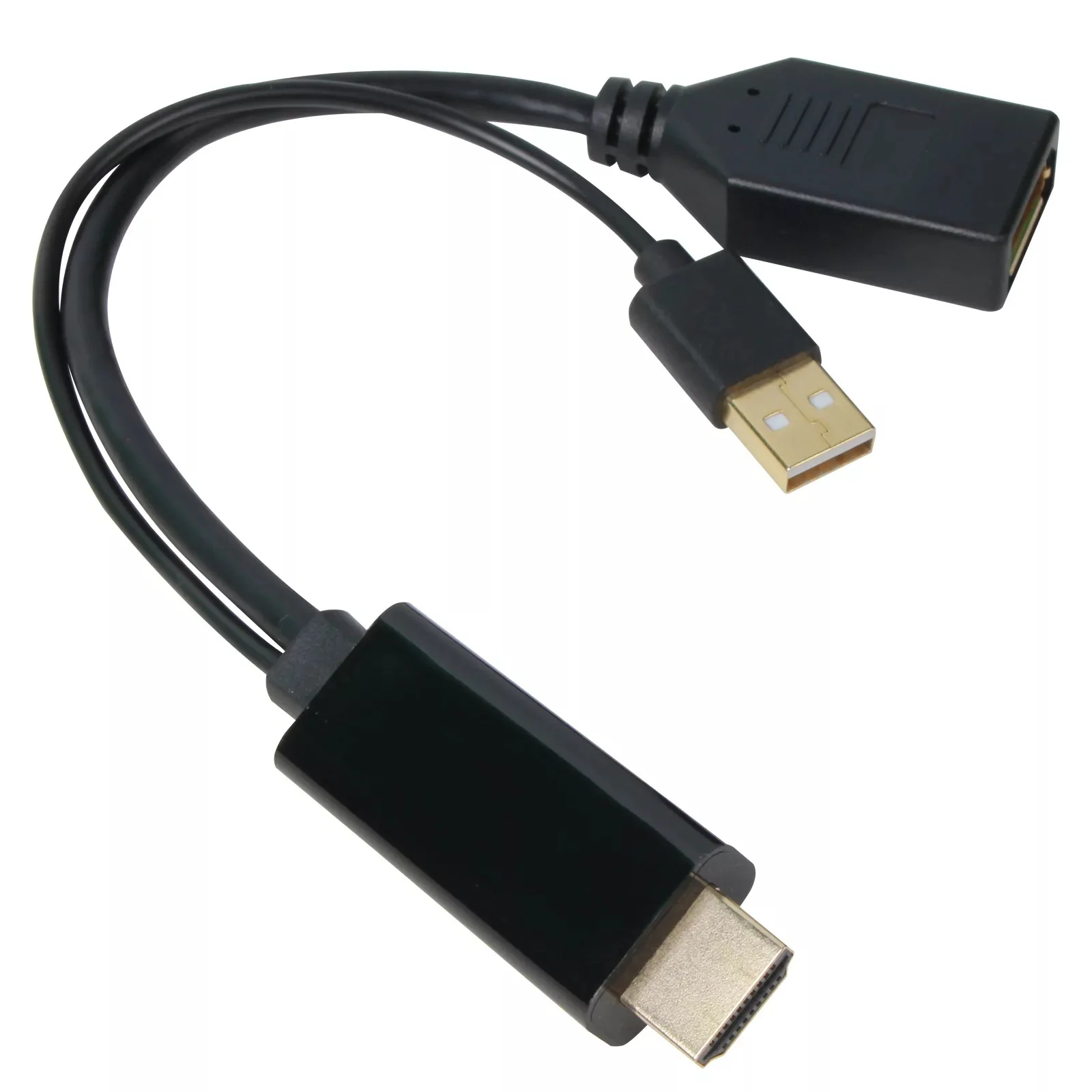 Кабель-переходник HDMI(M) +USB---> DP(F) 0.15m  4K*60Hz VCOM<CG599E>