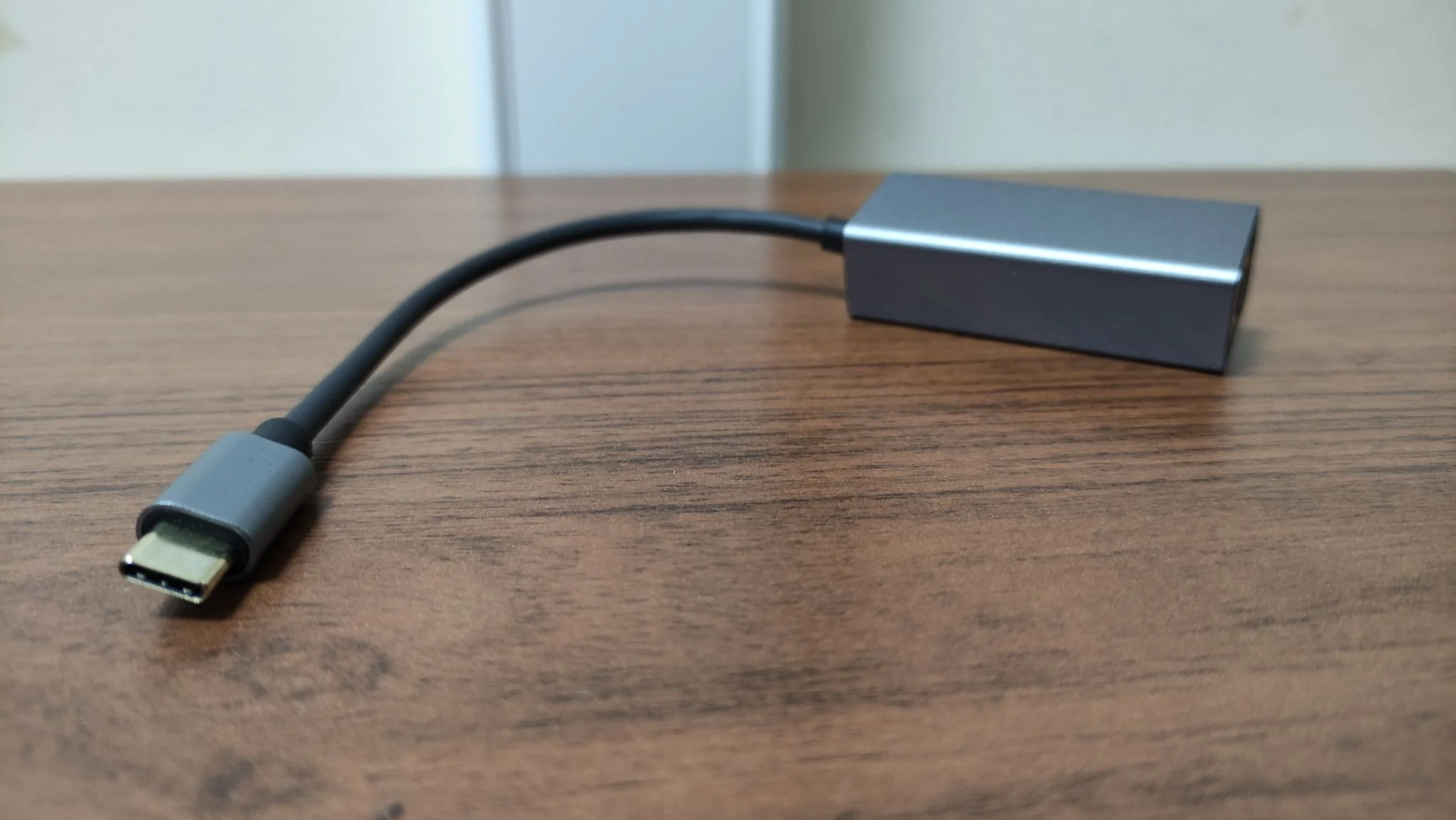 Кабель-переходник USB 3.1 Type-C -->RJ-45 1000Mbps Ethernet, Aluminum Shell, 0.15м VCOM