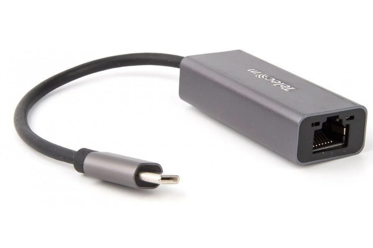 Переходник USB 3.1 Type-C -->RJ-45 1000Mbps +3 USB3.0, Aluminum Shell, 0.2м Telecom <TA311C>