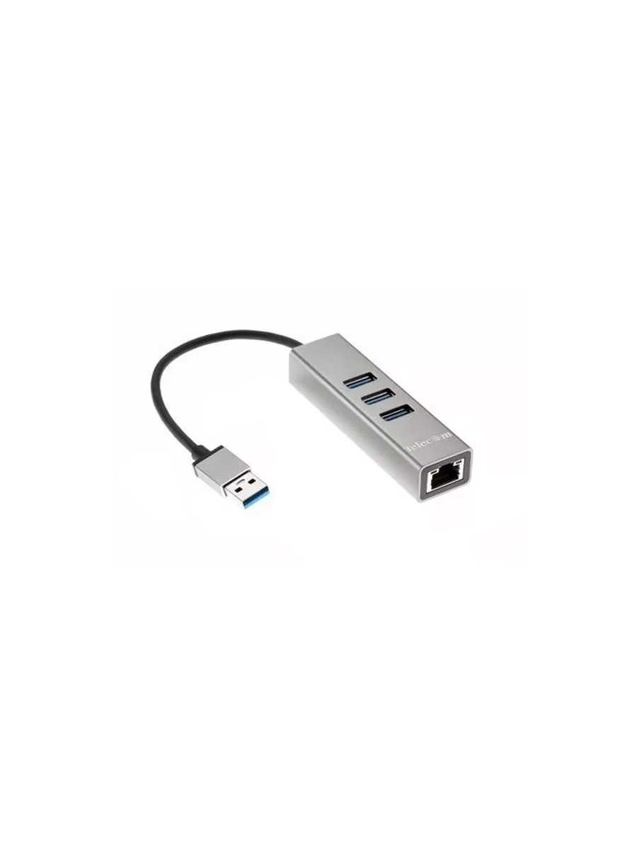 Переходник USB 3.1 Type-C -->RJ-45 1000Mbps +3 USB3.0, Aluminum Shell, 0.2м Telecom <TA311C>