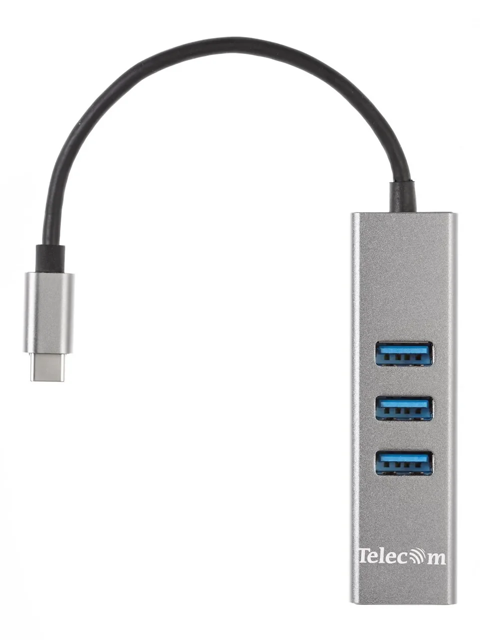 Переходник USB 3.1 Type-C -->RJ-45 1000Mbps +3 USB3.0, Aluminum Shell, 0.2м Telecom <TA311C>