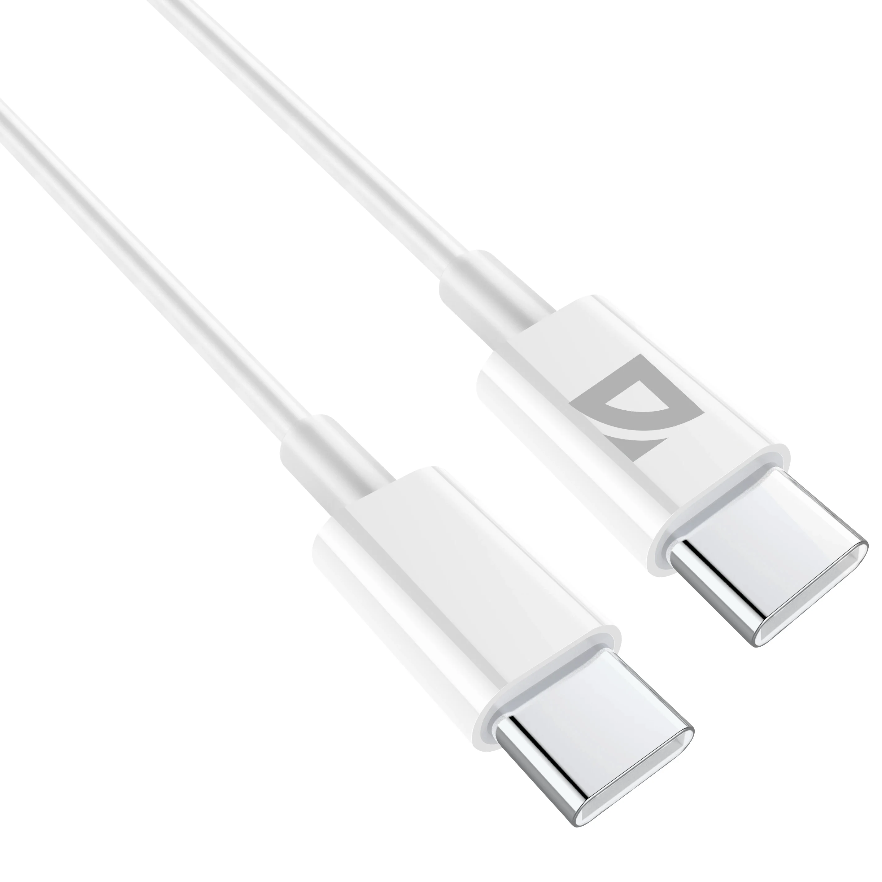 Defender Кабель F182, Type-C (M) - Apple Lightning (M), 2 метра, Power Delivery 20Вт, TPE оплетка, белый.