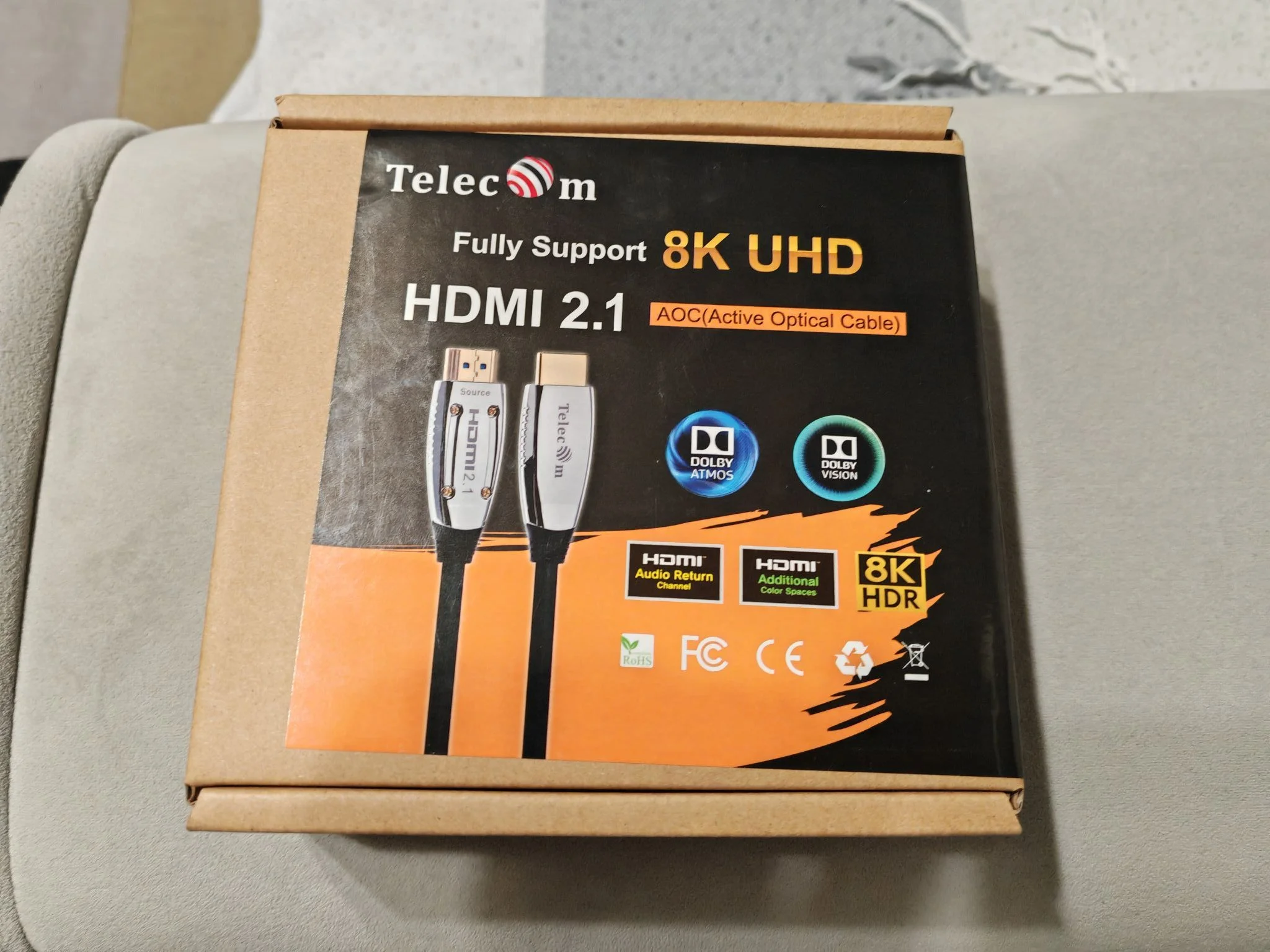 Активный оптический кабель HDMI 19M/M,ver. 2.1, 8K@60 Hz 10m Telecom <TCG2120-10M>