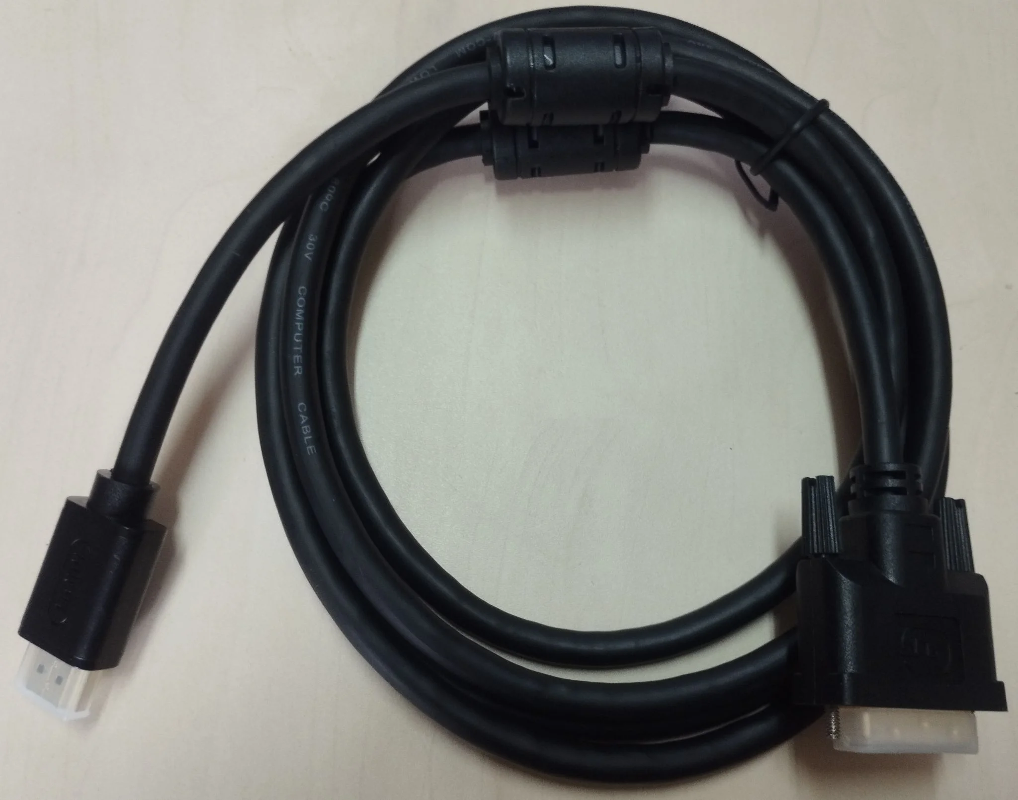Кабель HDMI to DVI-D (19M -25M) 2м, TV-COM, 2 фильтра <LCG135F-2M>