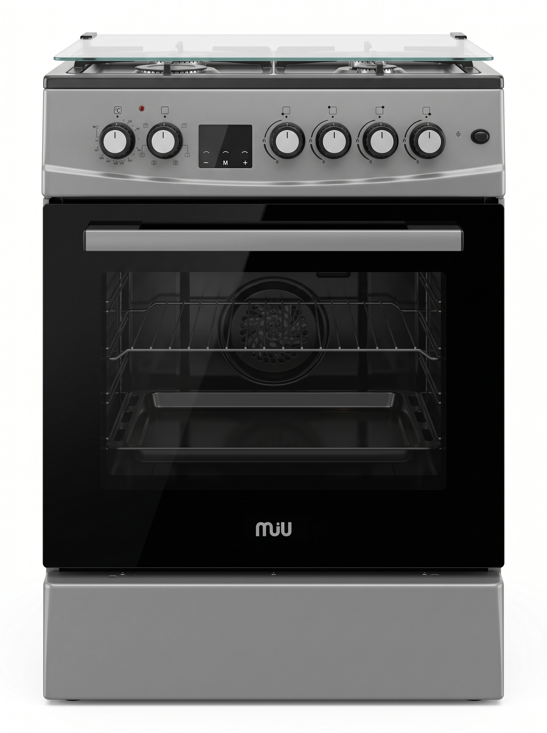 Плита комбинированная MIU Harisma 516 Ld серая, ГК поверх, 4 конфорки 50х86х63 см, дух 58л