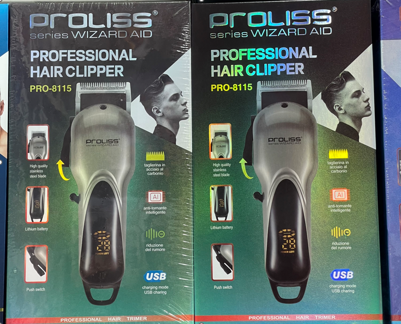 Машинка для стрижки PROLISS PRO-8115 Wizard Aid, серебристый/черный, до 150мин работы, LED‑индикация
