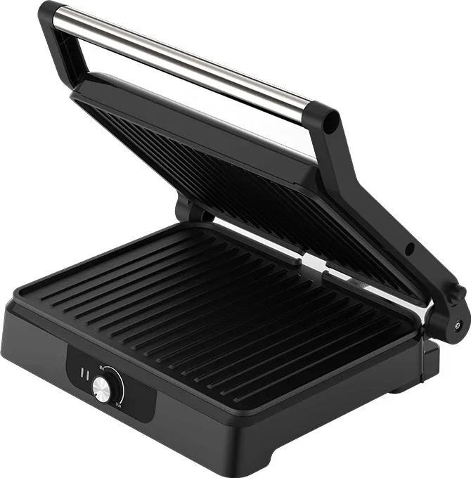 Гриль электрический Topdevice EG1/2200 Вт/0-240 °C/раскрытие на 180 °C/несъемные панели/черно-серебристый (TDSEG001_BK)