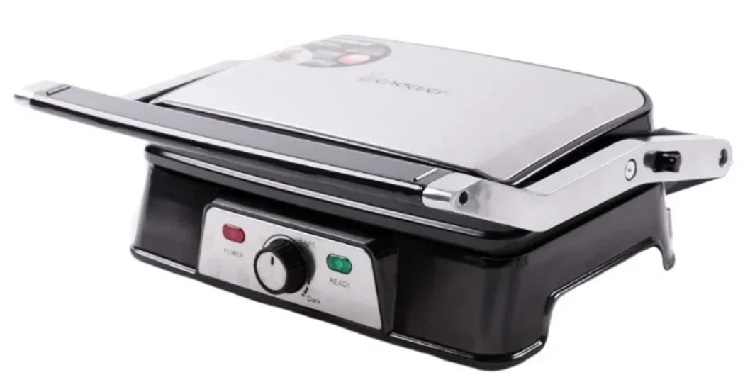 Гриль-пресс электрический Endever Grillmaster 220, серебристый/черный