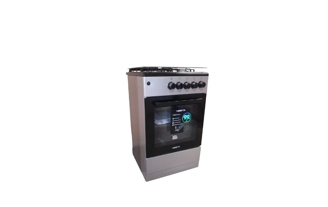 Плита газовая VESTA Bergamo VGG 50 10-G ГК Серый c VD 85x50x70 см дух 53 л эл. поджиг