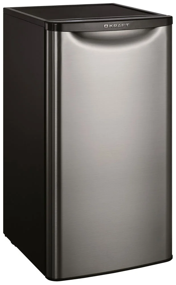 Холодильник однокамерный KRAFT BR 95 I, серебристый, 90 л (44,9 x 48,1 x 83,9)