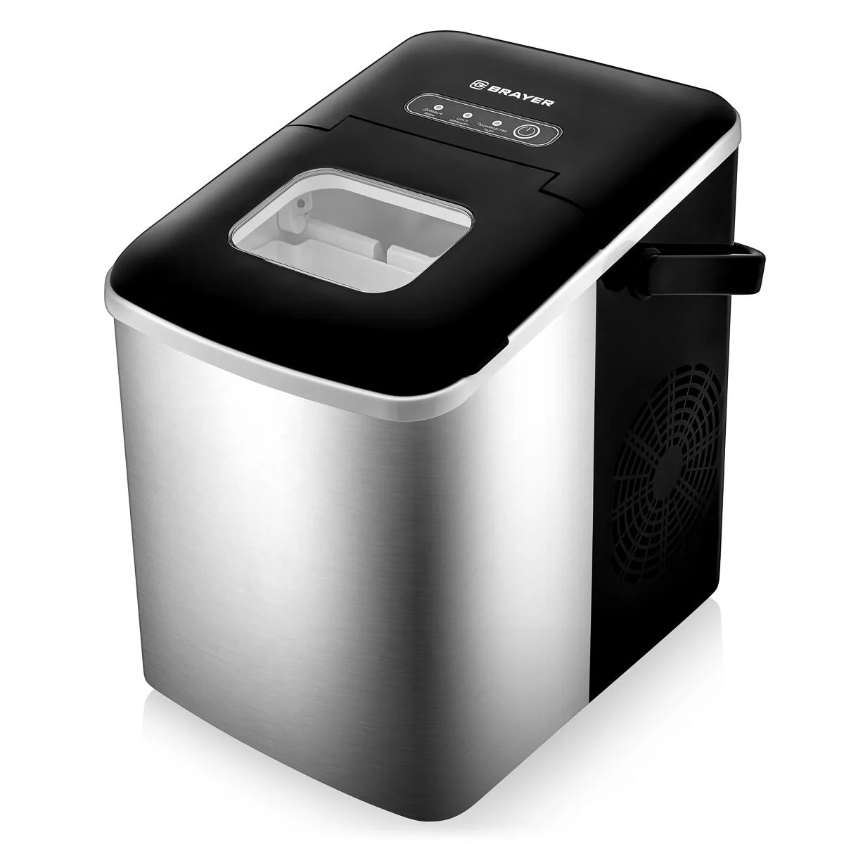 Льдогенератор BRAYER 6300BR, цилинд. форма льда, 12 кг/сут. 120 Вт, корзина для льда 0.8л