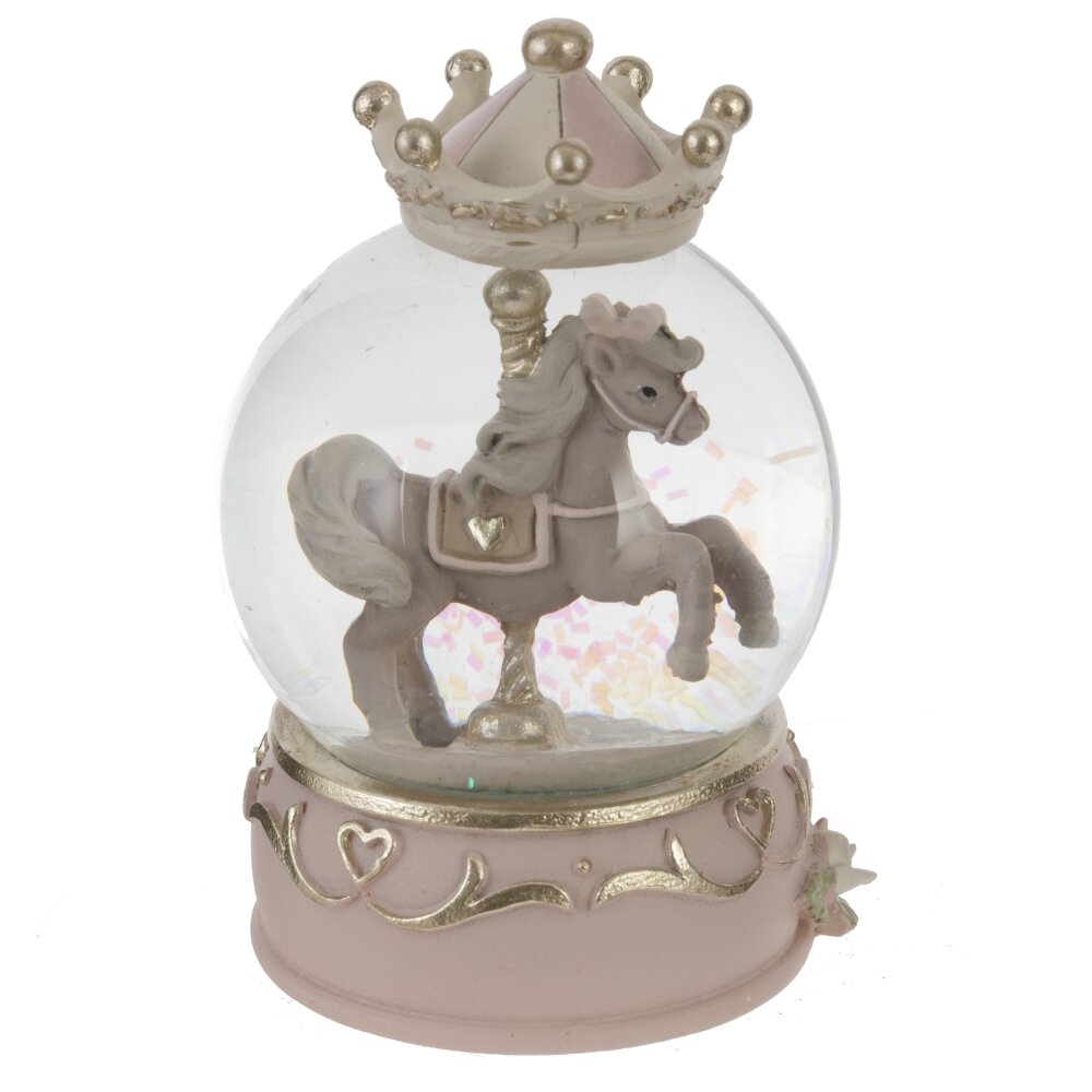 РЕМЕКО Фигурка декоративная в стекл шаре "Карусель", D 6,5 см, L6,5 W6,5 H10 см, 3в.