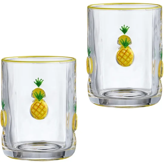 НАБОР СТАКАНОВ "FRUITY PINEAPPLE" ИЗ 2 ШТ. 400 МЛ