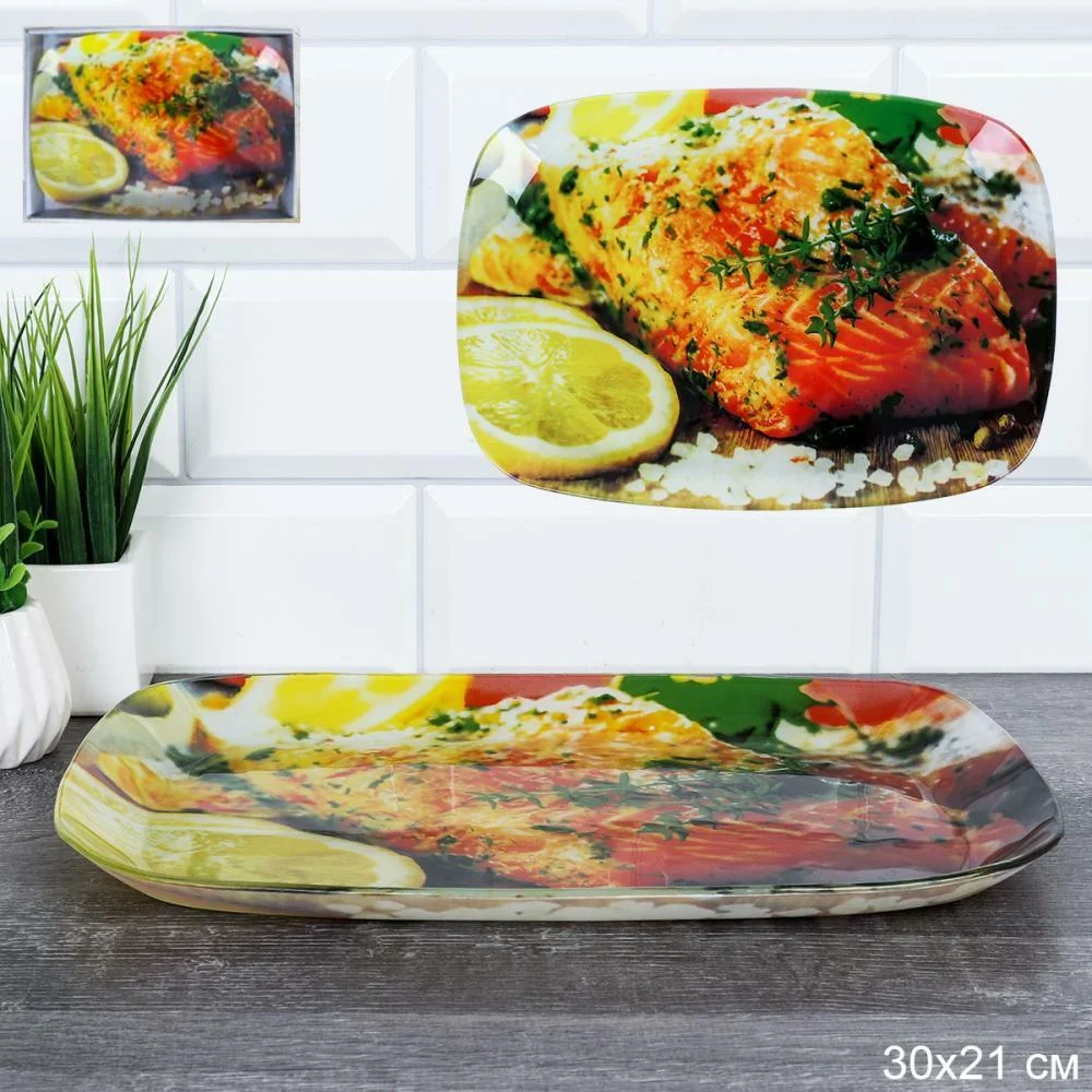 Блюдо сервировочное для подачи глубокое 30х21 см / S445012C -U042 /уп 12/ 709908