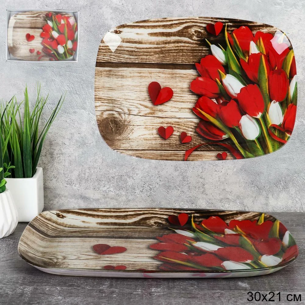 Блюдо сервировочное для подачи глубокое 30х21 см / S445012C -U042 /уп 12/ 709908
