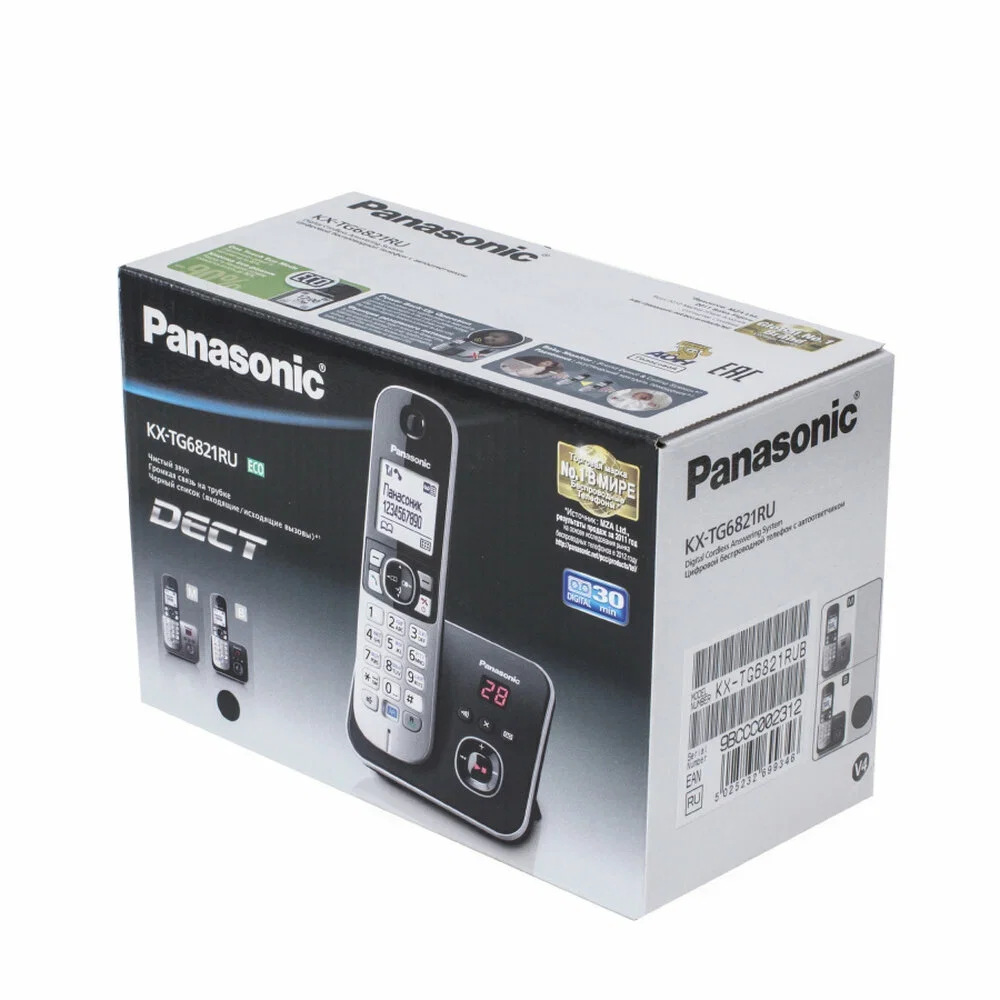 Р/телефон Panasonic KX-TG6821RUB (черный)