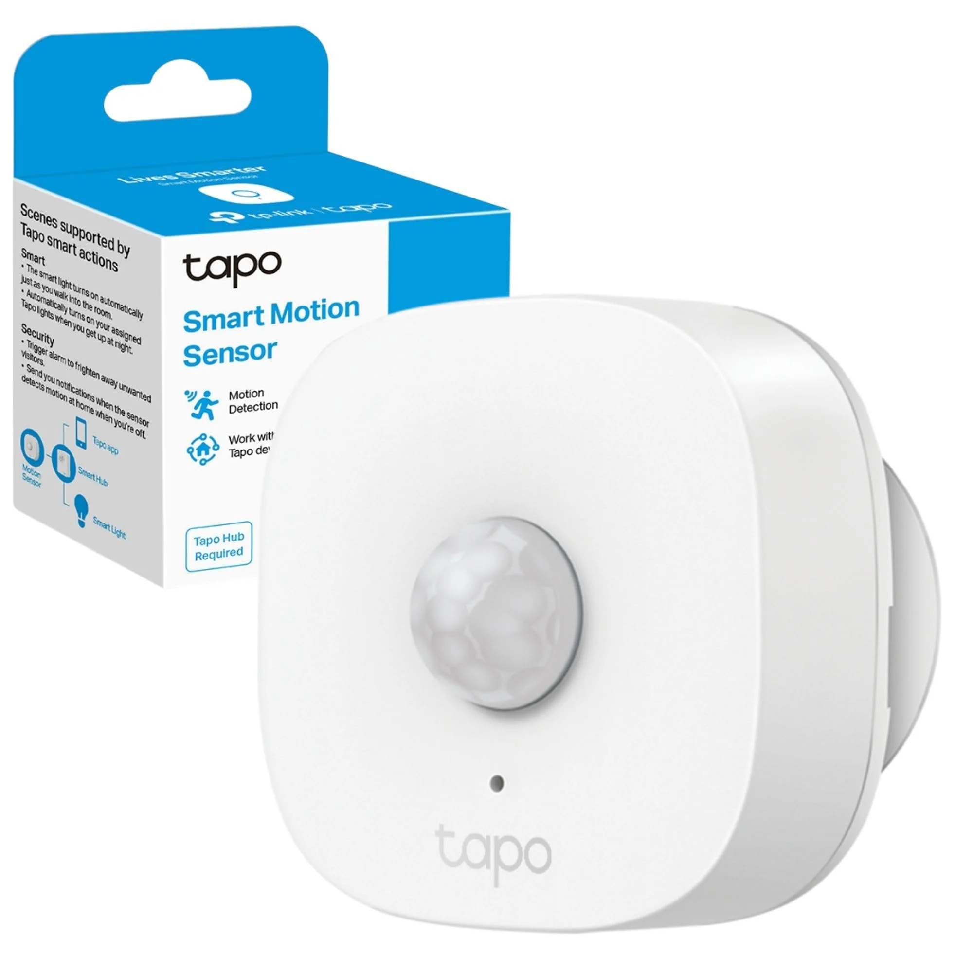 TP-Link Tapo T100 Умный датчик движения, 868 МГц, питание от батарейки CR2450, угол обнаружения — 120°